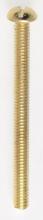 Satco Products Inc. 90/030 - Steel Round Head Slotted Machine Screws; 8/32; 2&#34; Length; Brass Plated Finish