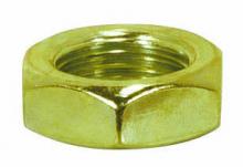 Satco Products Inc. 90/033 - Steel Locknut; 1/8 IP; 9/16&#34; Hexagon; 3/16&#34; Thick; Brass Plated Finish