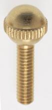 Satco Products Inc. 90/037 - Solid Brass Thumb Screw; Burnished and Lacquered; 8/32 Ball Head; 5/8&#34; Length
