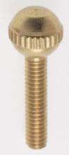Satco Products Inc. 90/038 - Solid Brass Thumb Screw; Burnished and Lacquered; 8/32 Ball Head; 3/4&#34; Length
