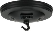 Satco Products Inc. 90/040 - Canopy Kit With Convenience Outlet; Black Finish; 5&#34; Diameter; 7/16&#34; Center Hole; 2-8/32 Bar