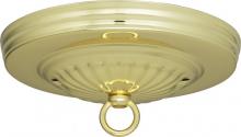 Satco Products Inc. 90/052 - Ribbed Canopy Kit; Brass Finish; 5&#34; Diameter; 7/16&#34; Center Hole; 2-8/32 Bar Holes; Includes