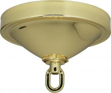 Satco Products Inc. 90/057 - Deep Canopy Kit; Brass Finish; 5&#34; Diameter; 11/16&#34; Center Hole; 1-3/4&#34; Depth; Includes