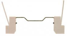 Satco Products Inc. 90/1077 - 118mm Double Ended Porcelain Halogen Socket; R7S Base; 9&#34; Leads; 1-5/8&#34; Height; 5-5/8&#34;