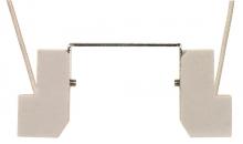 Satco Products Inc. 90/1078 - 78mm Double Ended Porcelain Halogen Socket; R7S Base; 9&#34; Leads; 1-5/8&#34; Height; 4&#34; Width;
