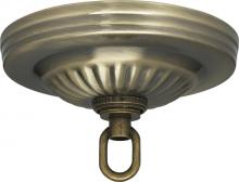 Satco Products Inc. 90/1099 - Ribbed Canopy Hanger Kit Diameter 5&#39;&#39; Center Hole 1 1/16&#39;&#39; with 1yd. 8 gauge chain;