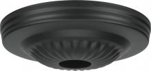 Satco Products Inc. 90/1100 - Ribbed Canopy Hanger Kit; Black Finish; 5&#34; Diameter; 1-1/16&#34; Center Hole; 1 Yard 8 Gauge