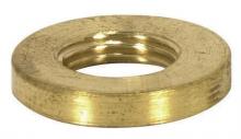 Satco Products Inc. 90/1621 - Brass Round Plain Locknut; 1/8 IP; 3/4&#34; Diameter; 1/8&#34; Thick; Unfinished