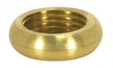 Satco Products Inc. 90/1634 - Brass Round Beaded Locknut; 1/8 IP; 9/16&#34; Diameter; 5/32&#34; Thick; Unfinished
