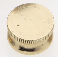 Satco Products Inc. 90/169 - Brass Lock-Up Cap; 1/8 IP; 9/16&#34; Diameter; 1/4&#34; Height; Burnished And Lacquered