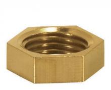 Satco Products Inc. 90/1700 - Brass Hexagon Locknut; 1/8 IP; 1/2&#34; Hexagon; 3/16&#34; Thick; Unfinished