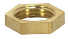 Satco Products Inc. 90/172 - Brass Hexagon Locknut; 1/8 IP; 1/2&#34; Hexagon; 1/8&#34; Thick; Unfinished