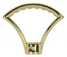 Satco Products Inc. 90/1728 - 2&#34; Die Cast Fixture Loops; 1/8 IP With Wireway; Hang Straight Loop; 20lbs Max; Polished Brass