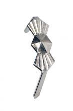 Satco Products Inc. 90/1780 - Small Bow-Tie Clip; 8mm; 3/8&#34; Height; Silver