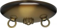Satco Products Inc. 90/191 - Bath Swag Canopy Kit; Antique Brass Finish; 5&#34; Diameter; 3- 7/16&#34; Holes; Includes Hardware;