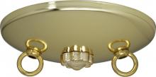 Satco Products Inc. 90/194 - Bath Swag Canopy Kit; Brass Finish; 5&#34; Diameter; 3- 7/16&#34; Holes; Includes Hardware; 10lbs