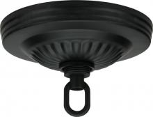 Satco Products Inc. 90/198 - Ribbed Canopy Kit; Black Finish; 5&#34; Diameter; 1-1/16&#34; Center Hole; Includes Hardware; 25lbs