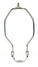Satco Products Inc. 90/2001 - Heavy Duty Harp; Polished Nickel Finish; 8&#34; Height; 1/8 IP Saddle; 1/4-27 Thread; 125 Carton