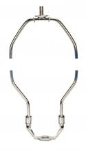 Satco Products Inc. 90/2027 - Light Duty Harp; Polished Nickel Finish; 13-1/2&#34; Height; 1/8 IP Saddle; 1/4-27 Thread; 125