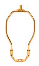 Satco Products Inc. 90/2029 - Light Duty Harp; Polished Brass Finish; 4&#34; Height; 1/8 IP Saddle; 1/4-27 Thread; 125 Carton