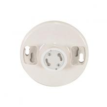 Satco Products Inc. 90/2579 - 4 Terminal Keyless White Phenolic GU24 Ceiling Receptacle; Screw Terminals; 4-3/8&#34; Diameter;