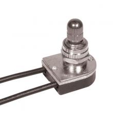 Satco Products Inc. 90/507 - On-Off Metal Rotary Switch; 3/8&#34; Metal Bushing; Single Circuit; 6A-125V, 3A-250V Rating; Nickel