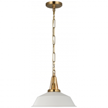 Visual Comfort & Co. Signature Collection CHC 5461AB-WHT - Layton 14&#34; Pendant