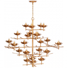Visual Comfort & Co. Signature Collection JN 5162AGL - Clementine 48&#34; Tiered Entry Chandelier