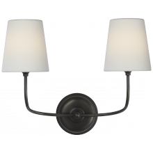 Visual Comfort & Co. Signature Collection TOB 2088BZ-L-CL - Vendome 16&#34; Cordless Double Sconce