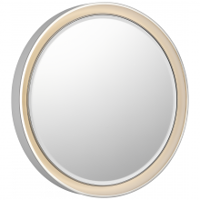 Visual Comfort & Co. Signature Collection TOB 2960WHT/PN - Tricia 24&#34; Illuminated Round Mirror