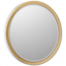Visual Comfort & Co. Signature Collection TOB 2961WHT/G - Tricia 30&#34; Illuminated Round Mirror