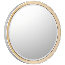 Visual Comfort & Co. Signature Collection TOB 2961WHT/PN - Tricia 30&#34; Illuminated Round Mirror