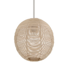 Hunter 48086 - Hunter Berkeley Brushed Nickel 1 Light Medium Pendant Ceiling Light Fixture