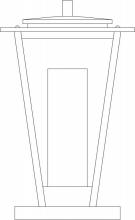Arroyo Craftsman BRC-10CLR/CS-S - 10&#34; brighton column mount
