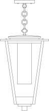 Arroyo Craftsman BRH-10CLR/CS-BZ - 10&#34; brighton pendant
