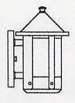 Arroyo Craftsman BS-6RWO-RC - 6&#34; berkeley wall sconce with roof