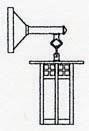 Arroyo Craftsman GB-6LSAGW-MB - 6&#34; glasgow long body wall mount with straight arm