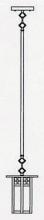 Arroyo Craftsman GSH-6LGWC-VP - 6&#34; glasgow long body stem mount pendant