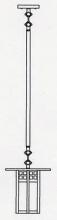 Arroyo Craftsman GSH-9OF-VP - 9&#34; glasgow stem mount pendant