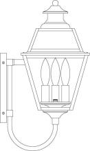 Arroyo Craftsman INB-8GRRM-RC - 8&#34; inverness wall mount with glass roof
