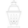 Arroyo Craftsman INC-10GRRM-RC - 10&#34; inverness column mount with glass roof
