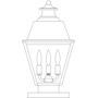 Arroyo Craftsman INC-10MRRM-AC - 10&#34; inverness column mount with metal roof