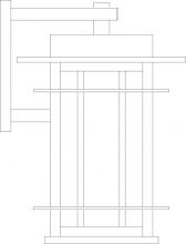 Arroyo Craftsman OPB-11RM-RB - 11&#34; oak park wall mount