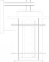 Arroyo Craftsman OPB-7RM-MB - 7&#34; oak park wall mount