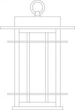 Arroyo Craftsman OPH-11WO-VP - 11&#34; oak park pendant