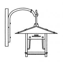 Arroyo Craftsman PDB-9GRC-BZ - 9&#34; pagoda wall bracket