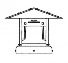 Arroyo Craftsman PDC-9GRC-RB - 9&#34; pagoda column mount