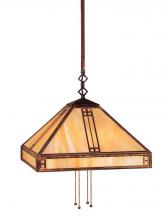 Arroyo Craftsman PSH-15WO-VP - 15&#34; prairie stem hung pendant