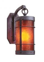 Arroyo Craftsman VB-9NRCR-BK - 9&#34; valencia wall mount - no roof