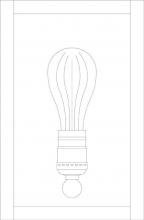 Arroyo Craftsman VIS-10CLR-BK - 10&#34; vintage sconce
